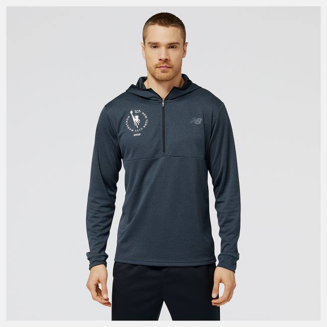 New Balance NYC Marathon Tenacity Quarter Zip Hoodie Herr Svarta | NB467YAZ