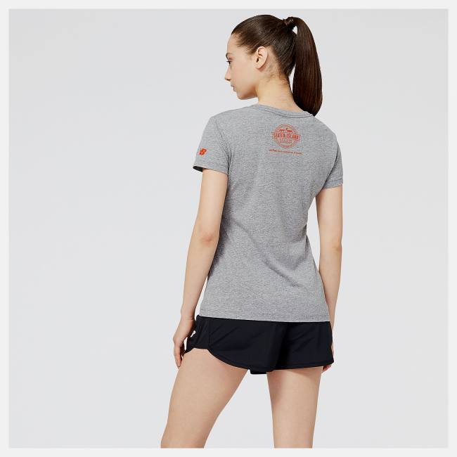 New Balance NYRR Staten Island Half Tryck T-Shirt T-shirt Dam Grå | NB263OCW