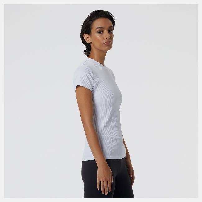 New Balance Perfect Rib Tee T-shirt Dam Vita | NB217PNY