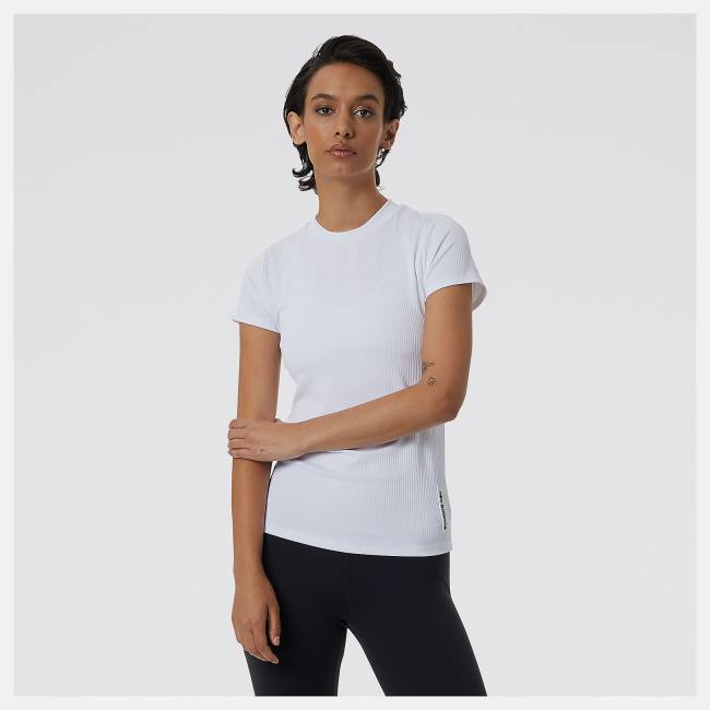 New Balance Perfect Rib Tee T-shirt Dam Vita | NB217PNY