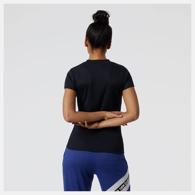 New Balance Perfect Rib Tee T-shirt Dam Svarta | NB359UTO