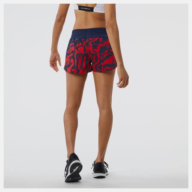 New Balance Printed Accelerate 2.5 inch Shorts Dam Röda | NB948CAE