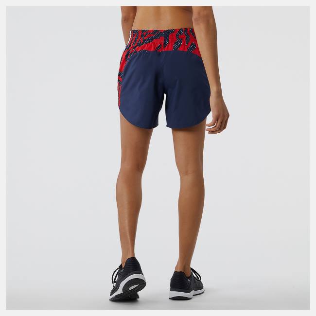 New Balance Printed Accelerate 5 inch Shorts Dam Röda | NB123BXD