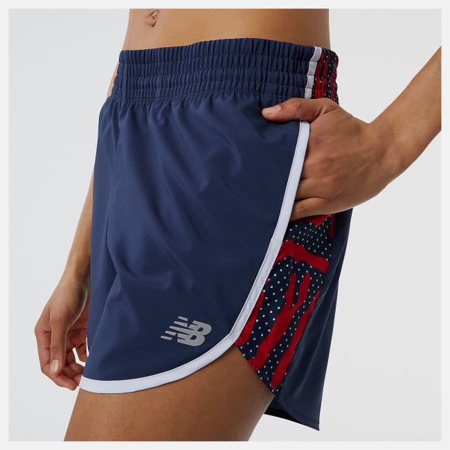 New Balance Printed Accelerate 5 inch Shorts Dam Röda | NB123BXD