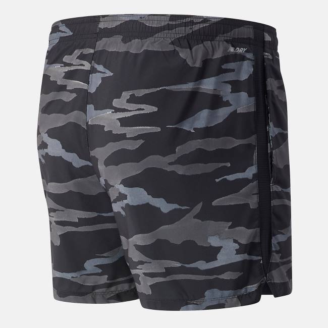 New Balance Printed Accelerate 5 inch Shorts Herr Svarta Grå | NB716NAJ