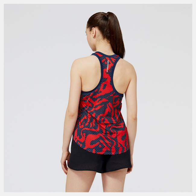 New Balance Printed Accelerate Tank T-shirt Dam Röda | NB271FGO