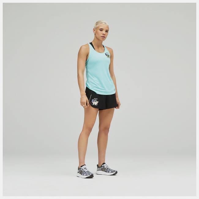 New Balance Printed Impact Run Tank T-shirt Dam Gröna | NB735OUR