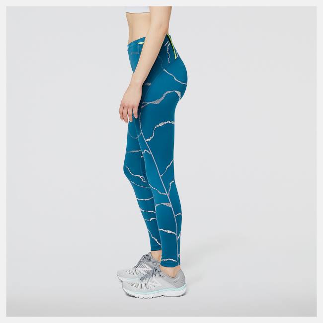 New Balance Printed Impact Run Tight Leggings Dam Blå | NB091TPU