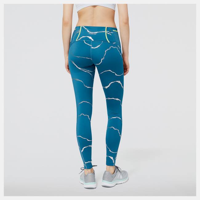 New Balance Printed Impact Run Tight Leggings Dam Blå | NB091TPU