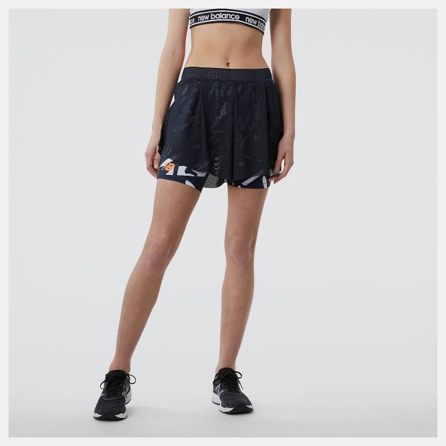 New Balance Printed Tournament Mesh Shorts Dam Svarta | NB153IJW