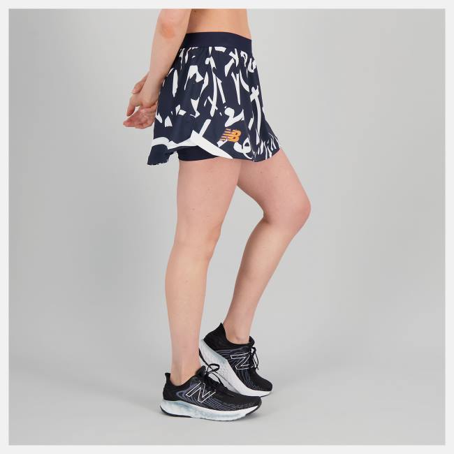 New Balance Printed Tournament Skort Kjolar Dam Marinblå | NB174RHX