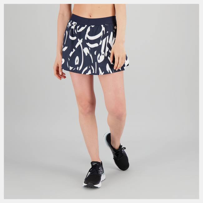 New Balance Printed Tournament Skort Kjolar Dam Marinblå | NB174RHX