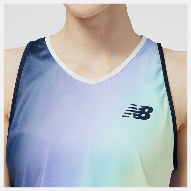 New Balance Printed Tournament V-Neck Tank T-shirt Dam Lila Olika Färger | NB942KID