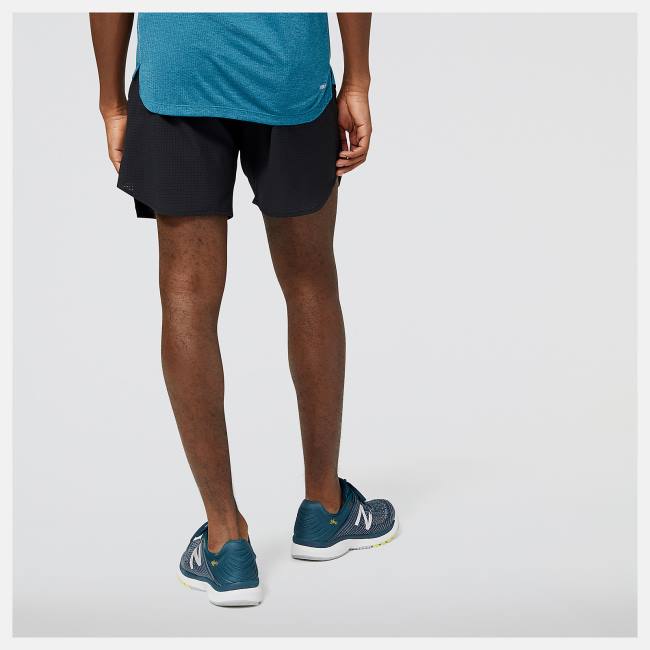 New Balance Q Speed 7 Inch No Liner Shorts Herr Svarta | NB063ELR