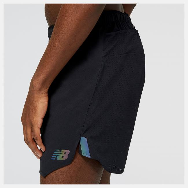 New Balance Q Speed 7 Inch No Liner Shorts Herr Svarta | NB063ELR