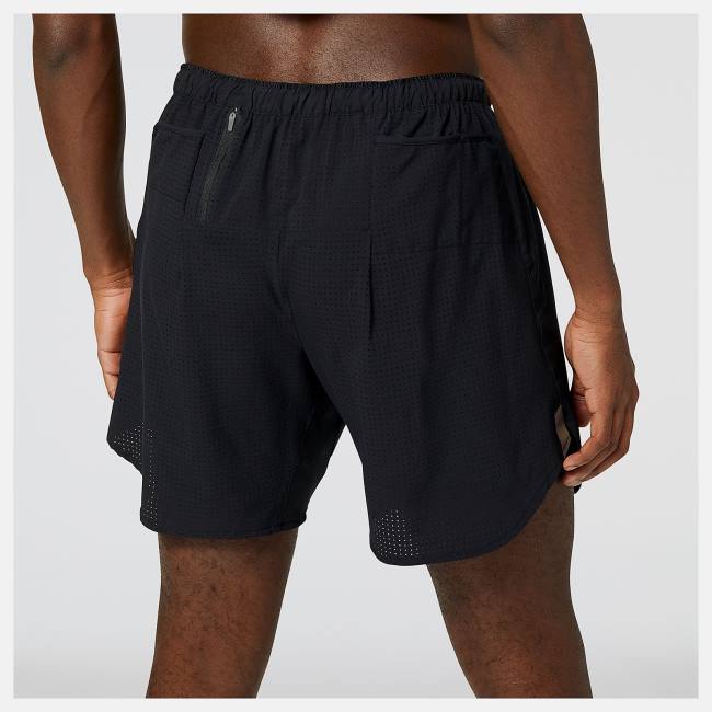 New Balance Q Speed 7 Inch No Liner Shorts Herr Svarta | NB063ELR