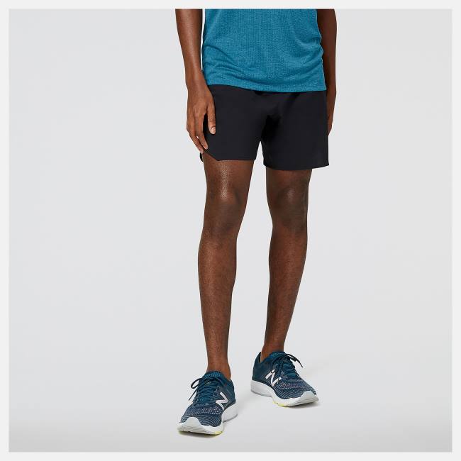 New Balance Q Speed 7 Inch No Liner Shorts Herr Svarta | NB063ELR