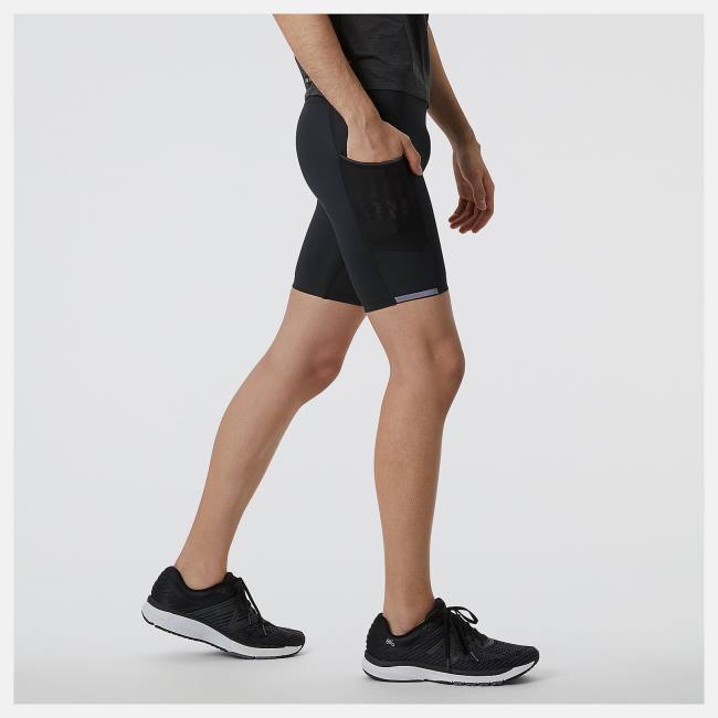 New Balance Q Speed 9 Inch Half Tight Shorts Herr Svarta | NB260TAW