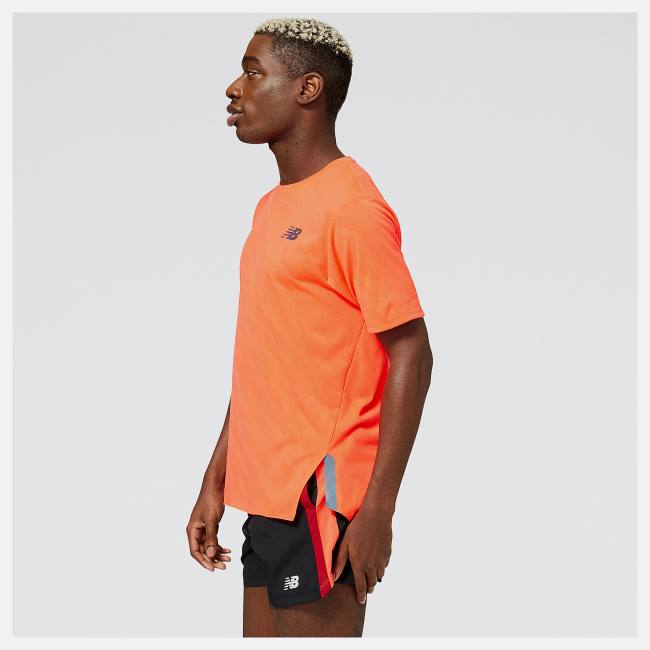 New Balance Q Speed Jacquard Korta Sleeve T-shirt Herr Röda | NB190NYZ