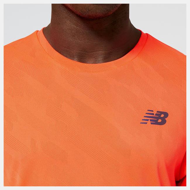 New Balance Q Speed Jacquard Korta Sleeve T-shirt Herr Röda | NB190NYZ