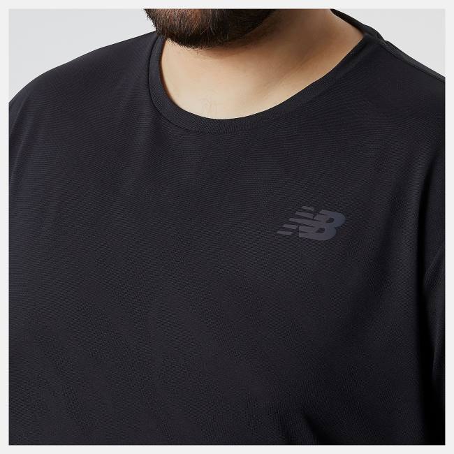 New Balance Q Speed Jacquard Korta Sleeve T-shirt Herr Svarta | NB704RKT