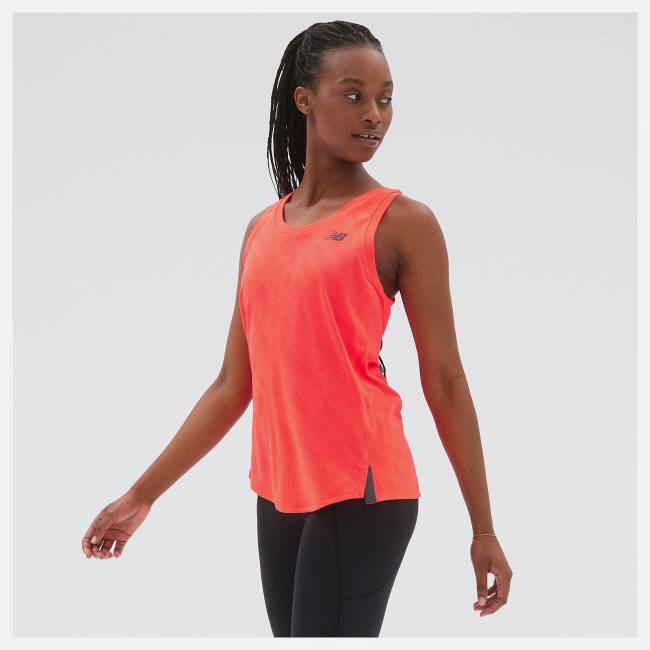 New Balance Q Speed Jacquard Tank T-shirt Dam Röda | NB216VFA