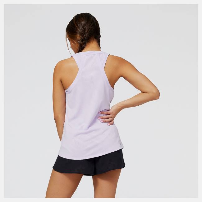 New Balance Q Speed Jacquard Tank T-shirt Dam Lila | NB645SMJ