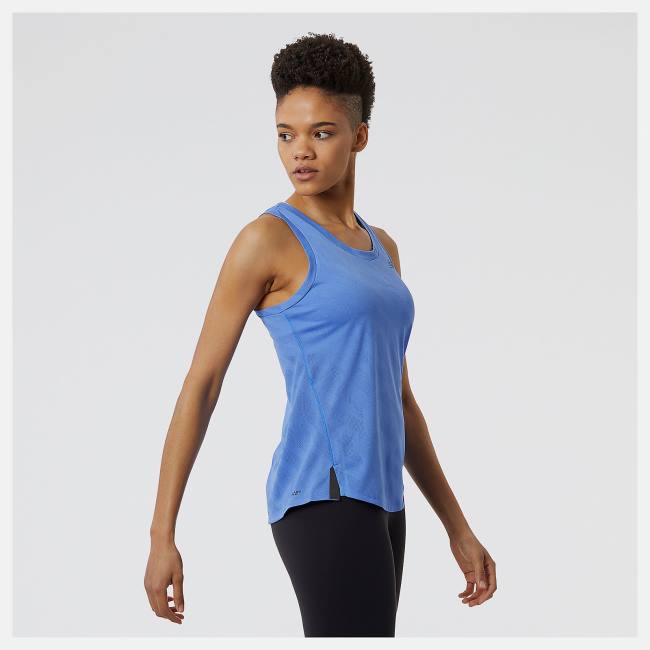 New Balance Q Speed Jacquard Tank T-shirt Dam Blå | NB830VNS