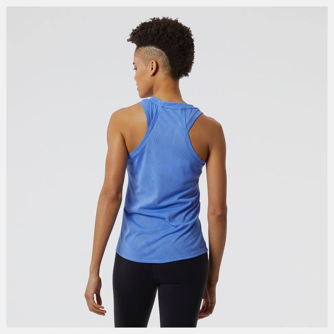 New Balance Q Speed Jacquard Tank T-shirt Dam Blå | NB830VNS