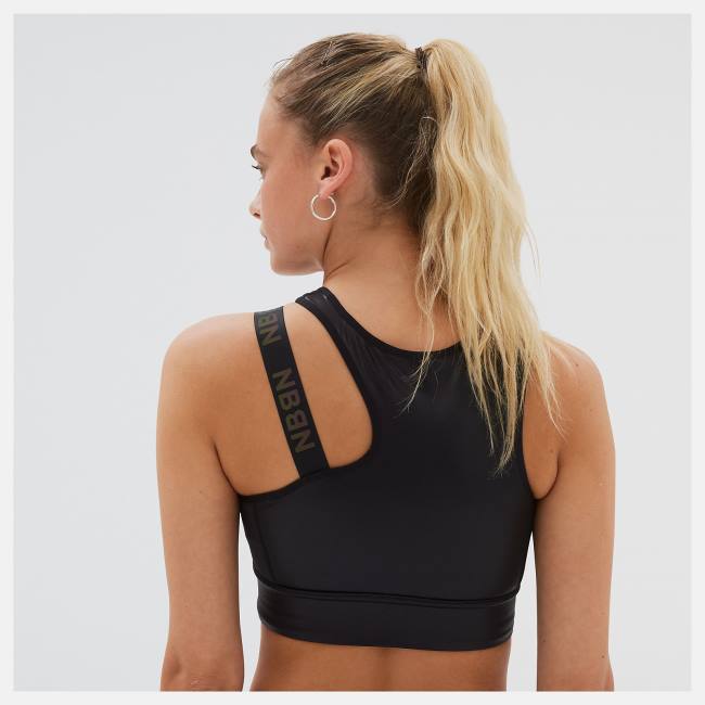 New Balance Q Speed Shape Shield Crop Bra Sport Bh Dam Svarta | NB510CQZ