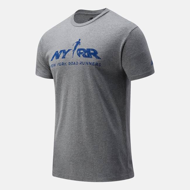 New Balance RFL Distressed Tryck Korta Sleeve T-shirt Herr Grå | NB482SZN