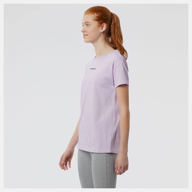 New Balance Relentless Crew T-shirt Dam Lila | NB543SUL