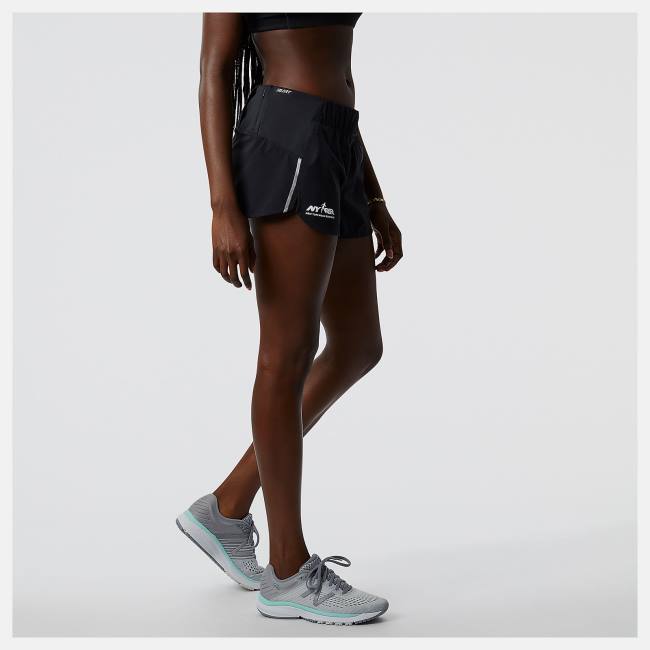 New Balance Run For Life Impact Run 3 Inch Shorts Dam Svarta | NB842HAT