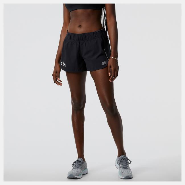 New Balance Run For Life Impact Run 3 Inch Shorts Dam Svarta | NB842HAT