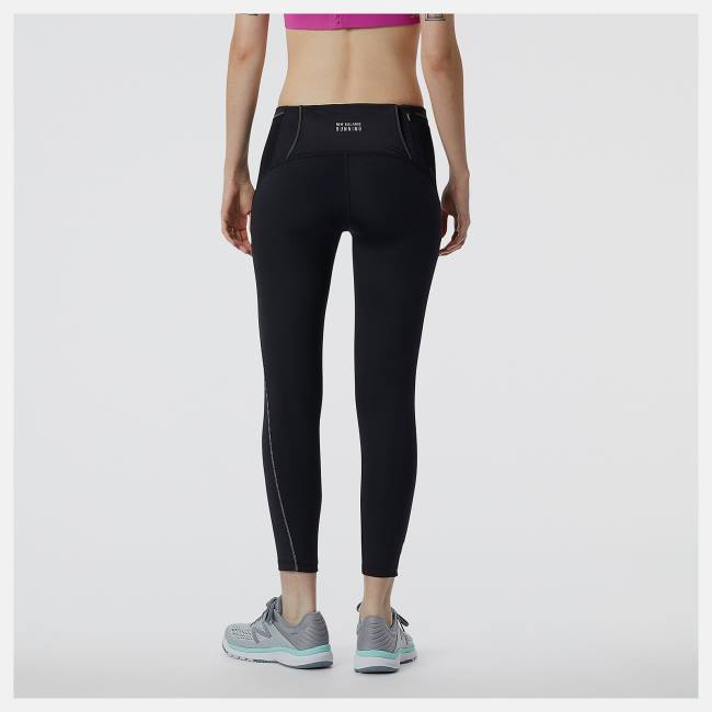 New Balance Run For Life Impact Run Crop Leggings Dam Svarta | NB241LQG