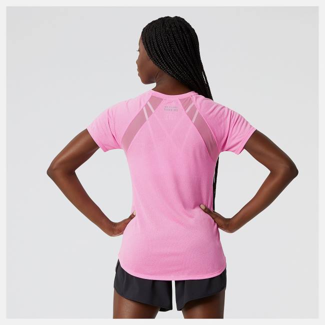 New Balance Run For Life Impact Run Tryck Korta Sleeve T-shirt Dam Rosa | NB276XGS