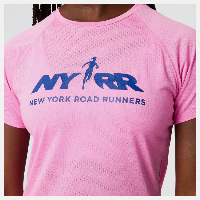 New Balance Run For Life Impact Run Tryck Korta Sleeve T-shirt Dam Rosa | NB276XGS