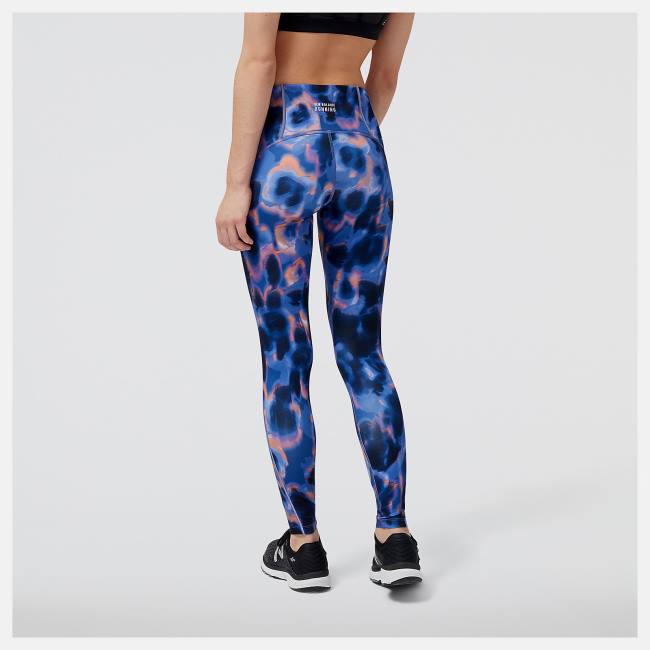 New Balance Run For Life Printed Impact Run Tight Leggings Dam Blå | NB041YSP