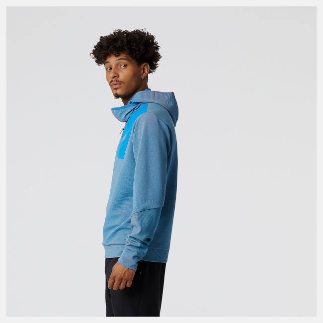 New Balance Run For Life Q Speed Shift Hoodie Herr Blå | NB739JRY