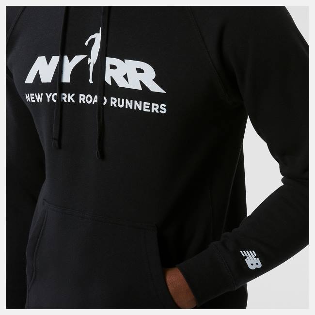 New Balance Run For Life Tryck Hoodie Herr Svarta | NB293CFL