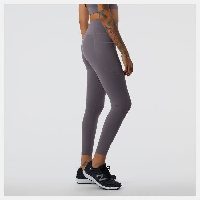 New Balance Shape Shield 7/8 High Rise Pocket Tight Leggings Dam Lavendel | NB049WCL