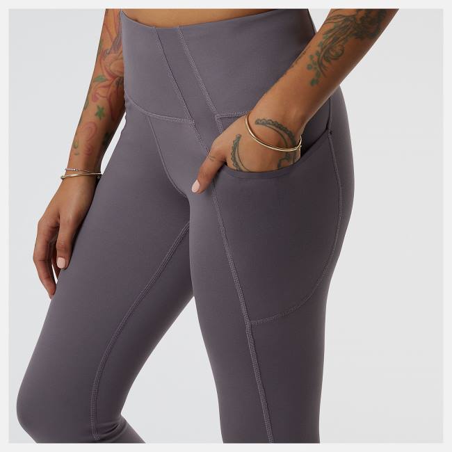 New Balance Shape Shield 7/8 High Rise Pocket Tight Leggings Dam Lavendel | NB049WCL