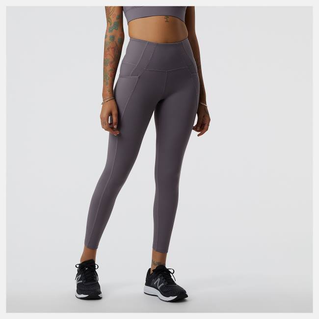 New Balance Shape Shield 7/8 High Rise Pocket Tight Leggings Dam Lavendel | NB049WCL