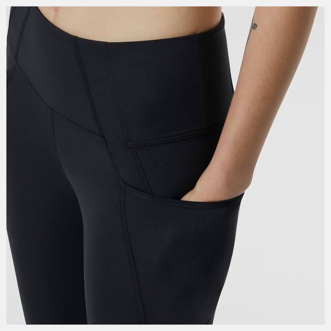 New Balance Shape Shield High Rise Pocket Crop Leggings Dam Svarta | NB475JBM