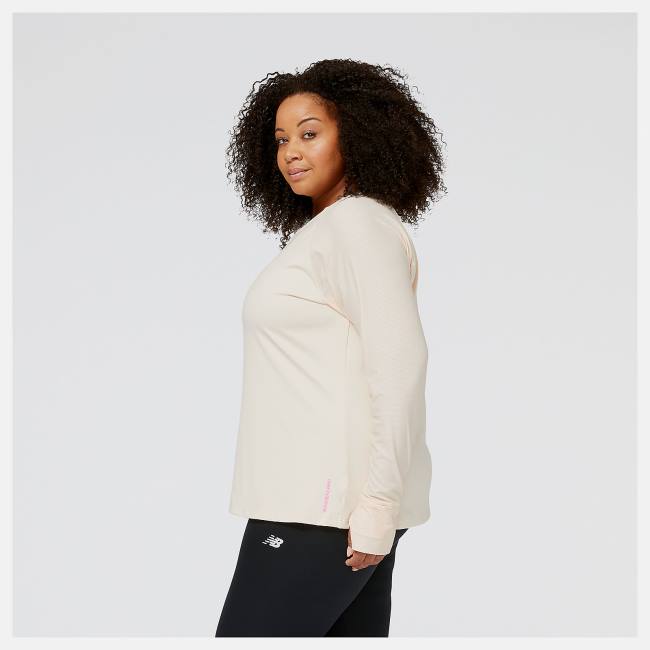 New Balance Shape Shield Long Sleeve T-shirt Dam Rosa | NB230GVE