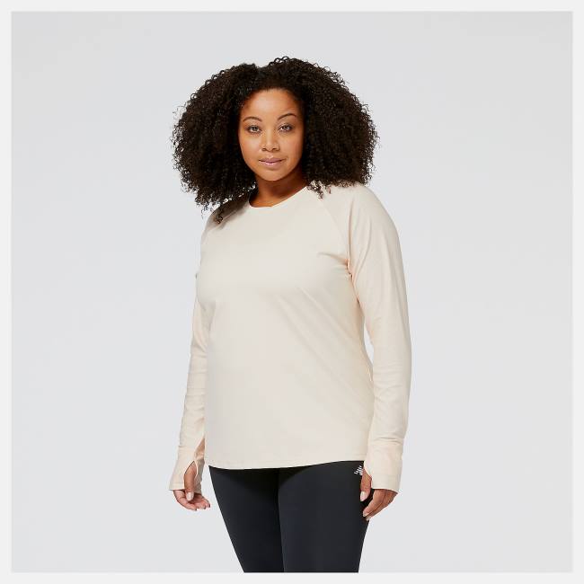 New Balance Shape Shield Long Sleeve T-shirt Dam Rosa | NB230GVE