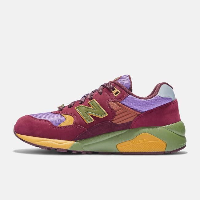 New Balance Stray Rats x 580 Sneakers Dam Vinröda Lila | NB042RLB