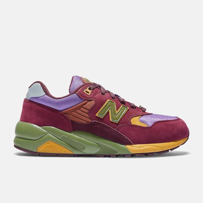 New Balance Stray Rats x 580 Sneakers Dam Vinröda Lila | NB042RLB