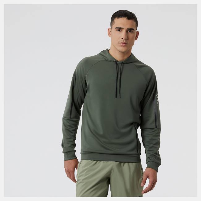 New Balance Tenacity Football Tränings Hoodie Herr Mörkolivgröna Gröna | NB605OSB