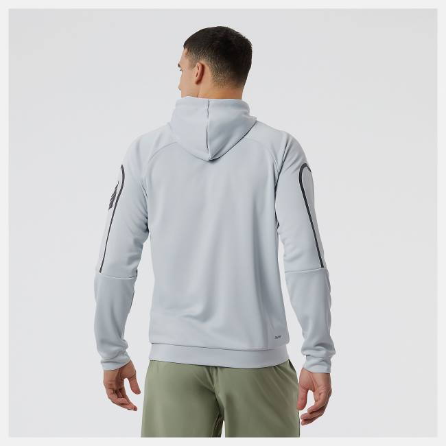 New Balance Tenacity Football Tränings Hoodie Herr Ljusgrå | NB698LPK